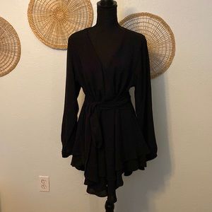 Cute double layer black dress